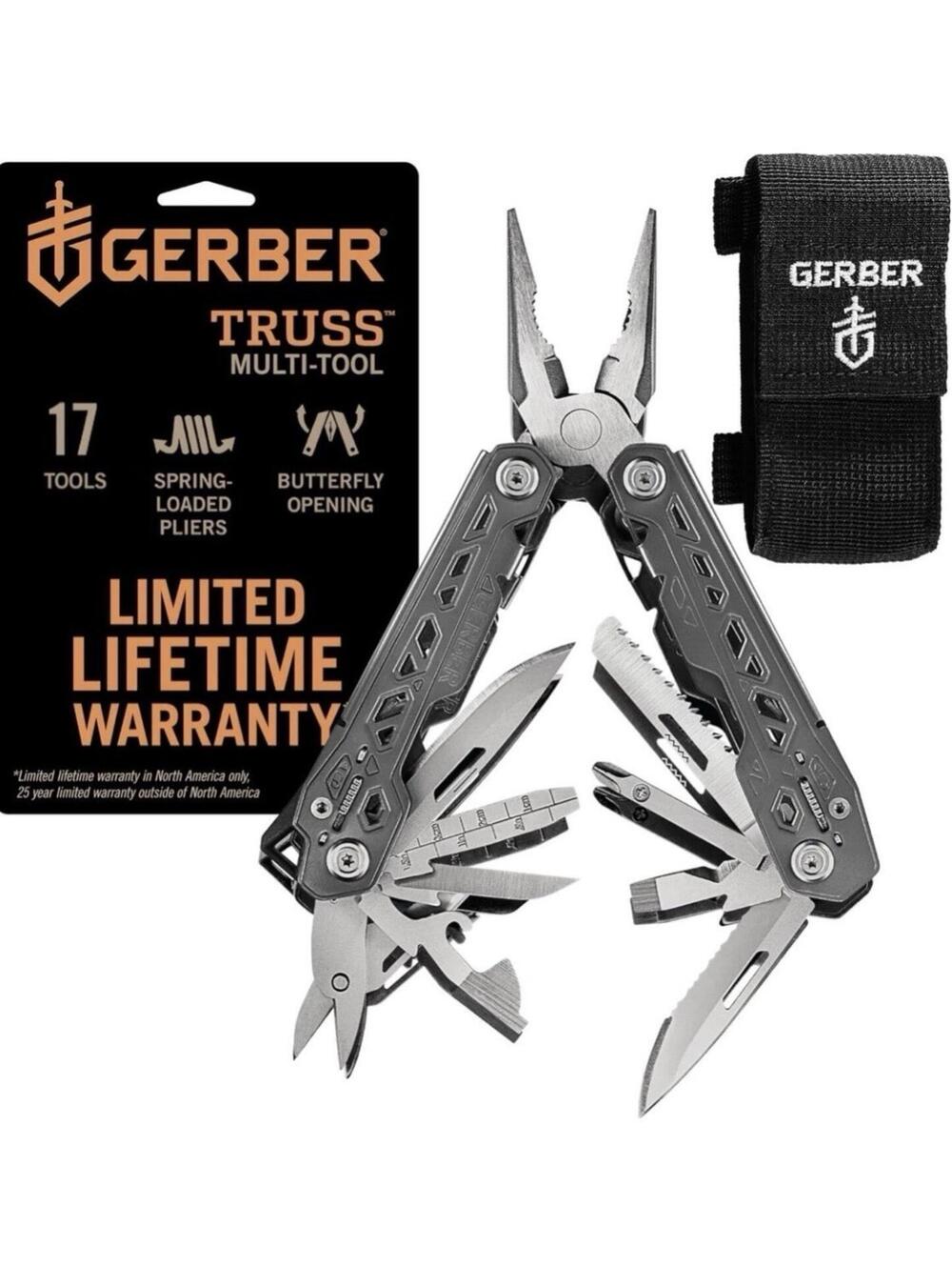 Gerber Truss Multi-Tool 17-in-1 Pliers Knife Set w/ Sheath & Box NEW Leatherman